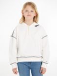 Tommy Hilfiger Kids' Script Logo Oversized Varsity Sweatshirt, Calico
