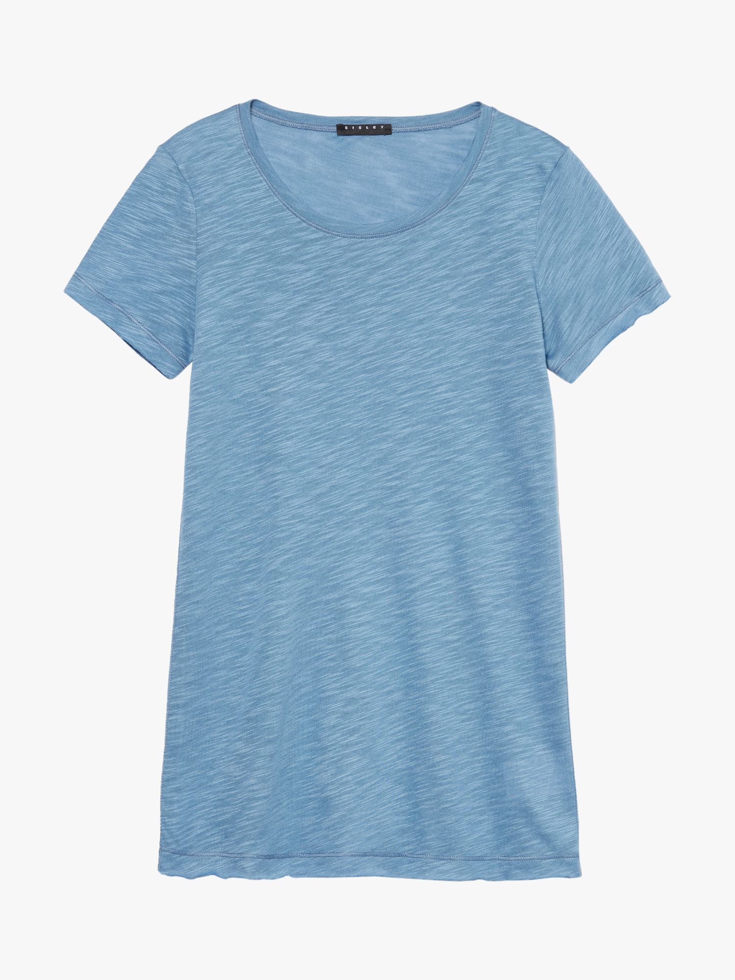 Buy SISLEY Crew Neck Short Sleeve Slub T-Shirt Online at johnlewis.com