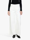 SISLEY Low Waist Wide Fit Jeans, White, White