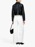 SISLEY Low Waist Wide Fit Jeans, White, White