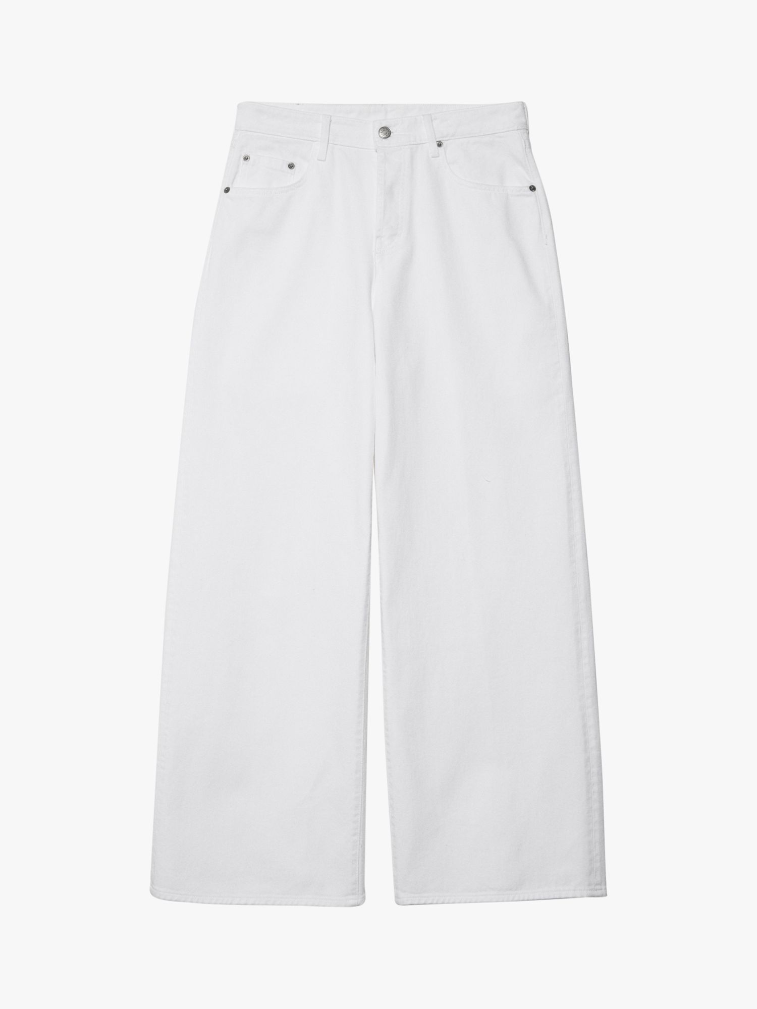 SISLEY Low Waist Wide Fit Jeans, White, 26R