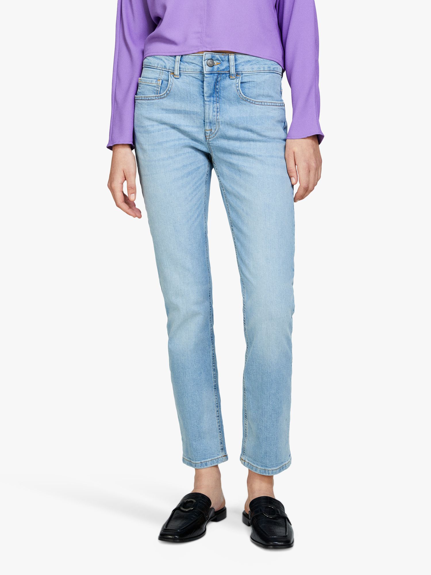 Buy SISLEY Warsaw Slim Fit Jeans, Blue Denim Online at johnlewis.com