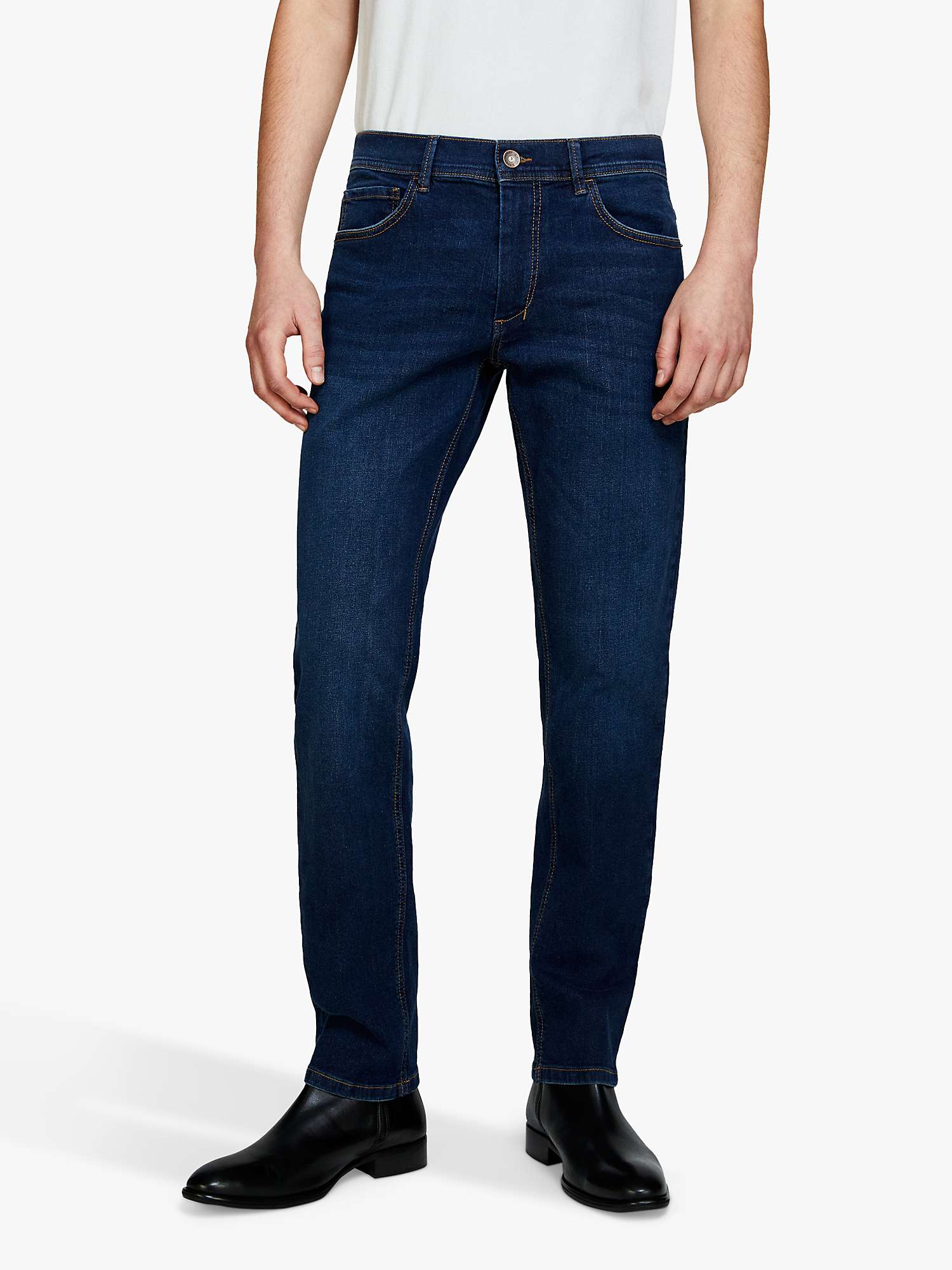 Buy SISLEY Stockholm Slim Fit Stretch Jeans, Blue Online at johnlewis.com