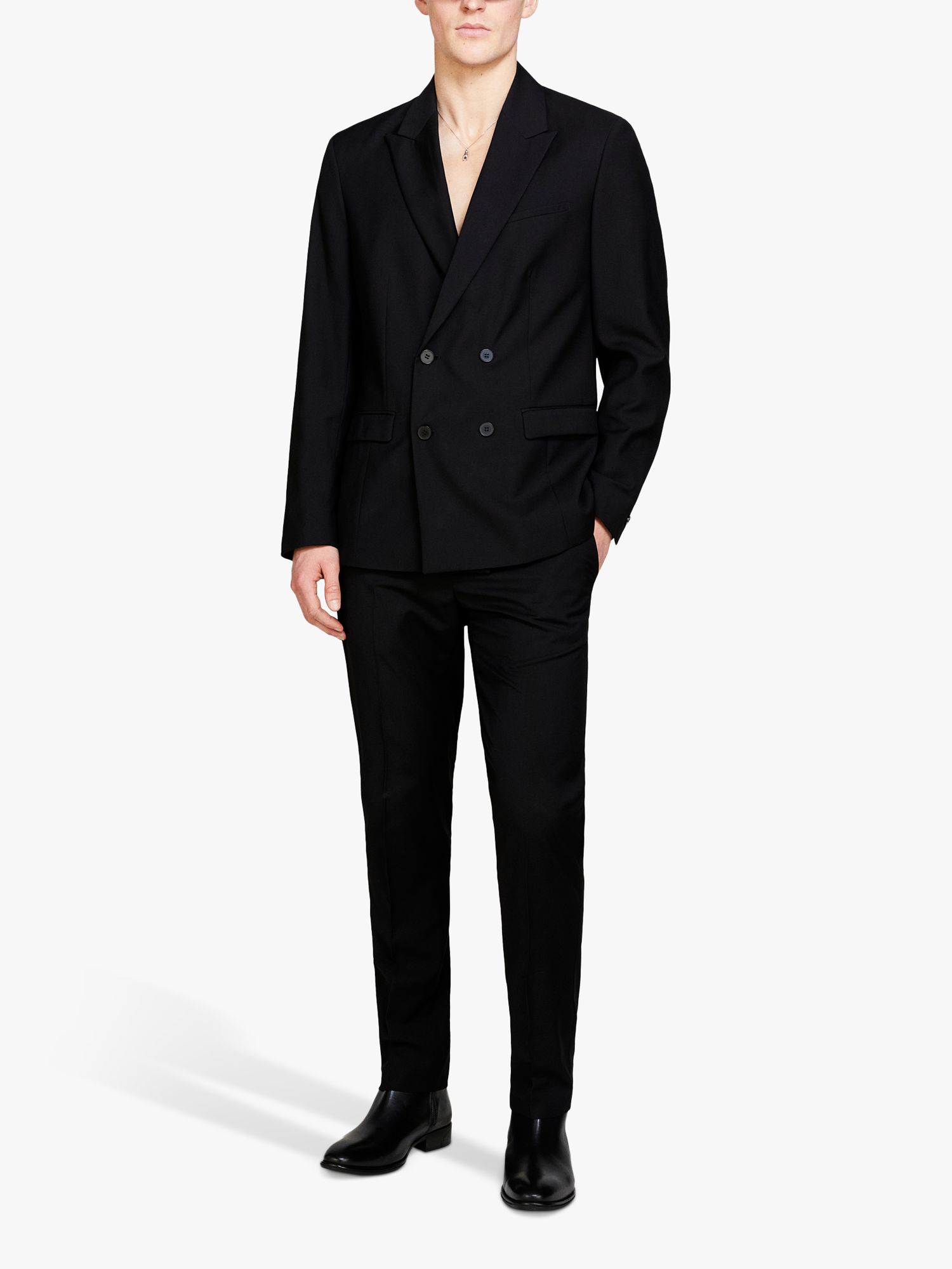 SISLEY Slim Fit Comfort Suit Jacket, Black, 46