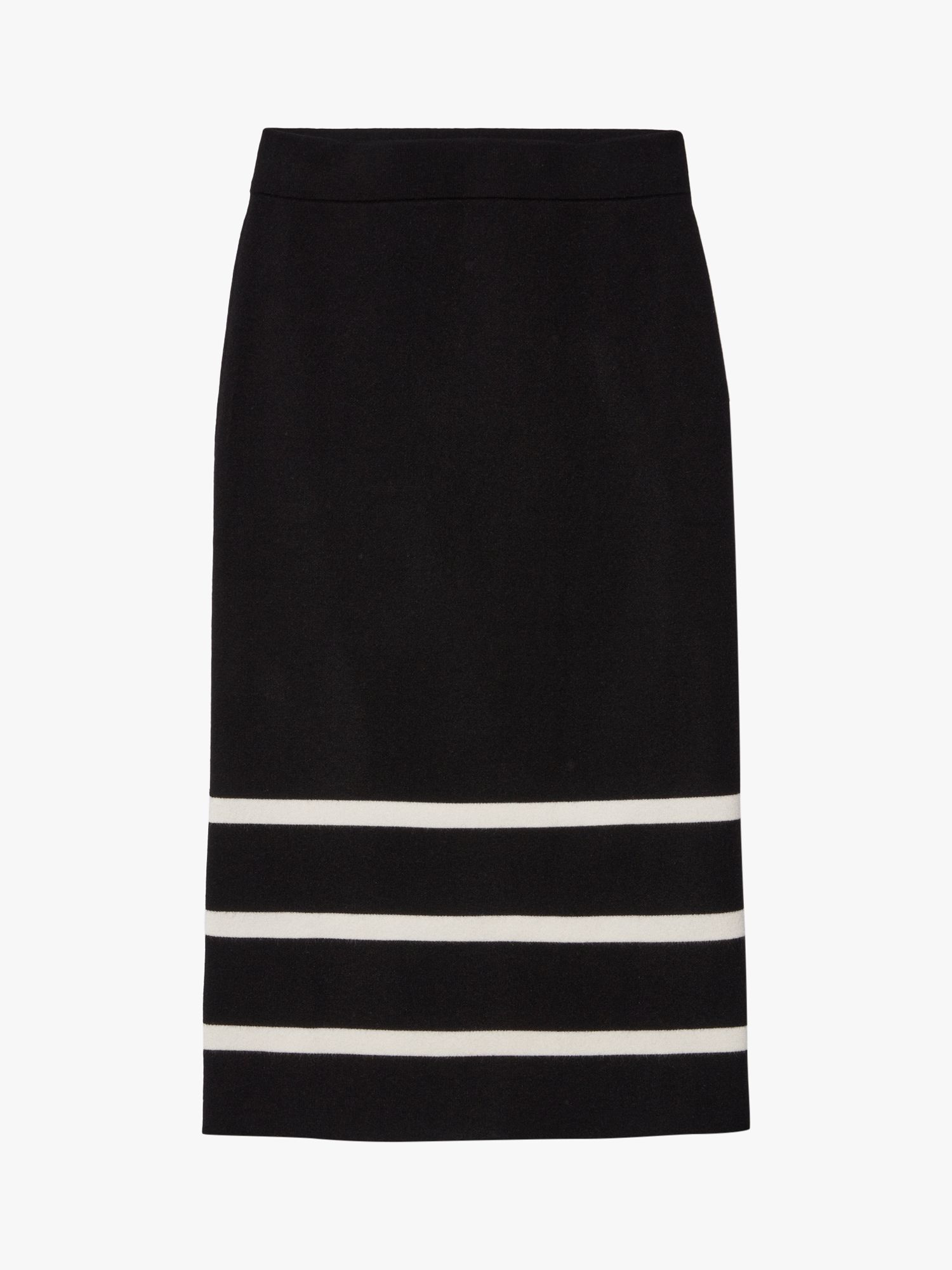 Buy SISLEY Knit Midi Skirt, Black/White Online at johnlewis.com