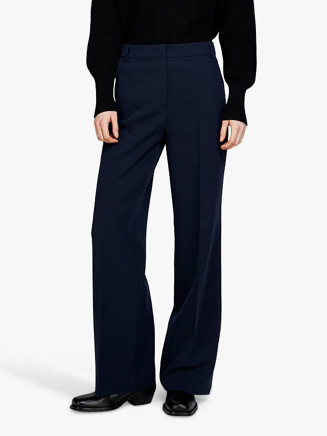 SISLEY Flare Fit Stretch Trousers, Blue