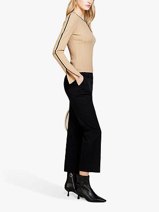 SISLEY Cropped Trousers, Black