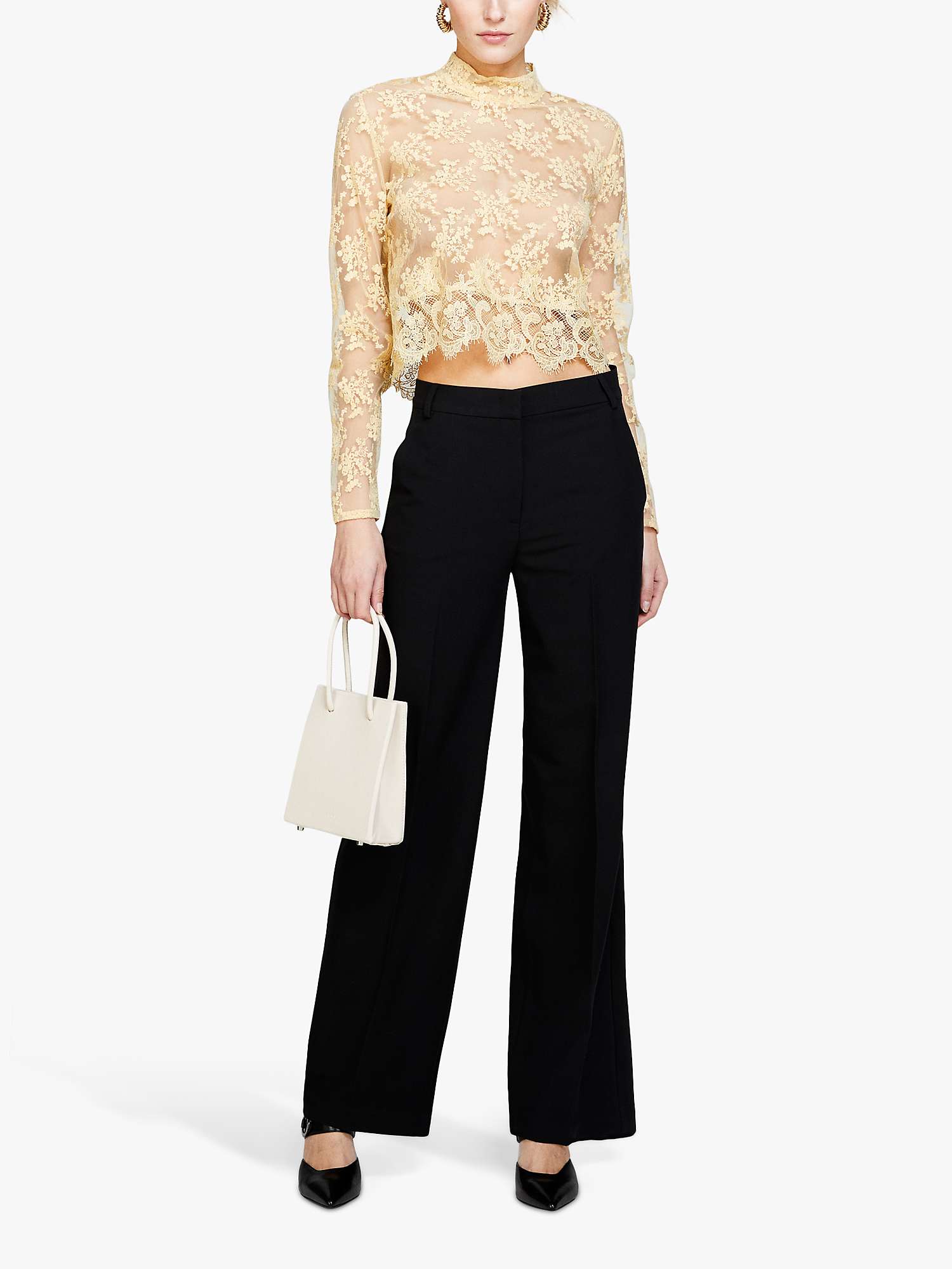 Buy SISLEY Flare Fit Stretch Trousers Online at johnlewis.com