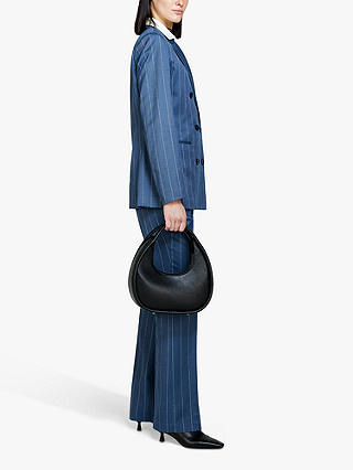 SISLEY Yarn-Dyed Twill Stripe Blazer, Blue