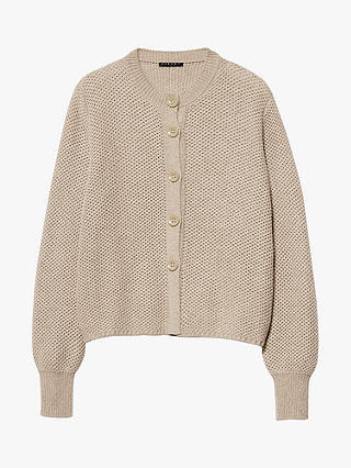 Sisley Honey Comb Buttoned Cardigan, Brown