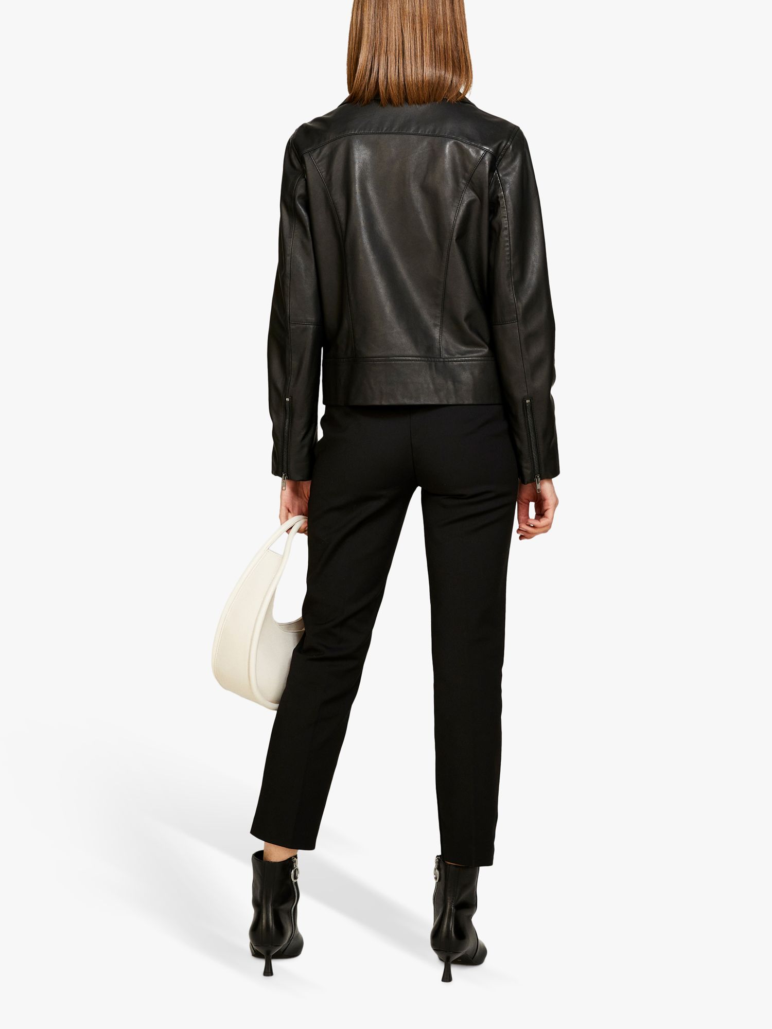SISLEY Vintage black wool leather jacket - レザージャケット