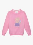 Trotters Kids' Peppa Pig Knitted Jumper, Pink