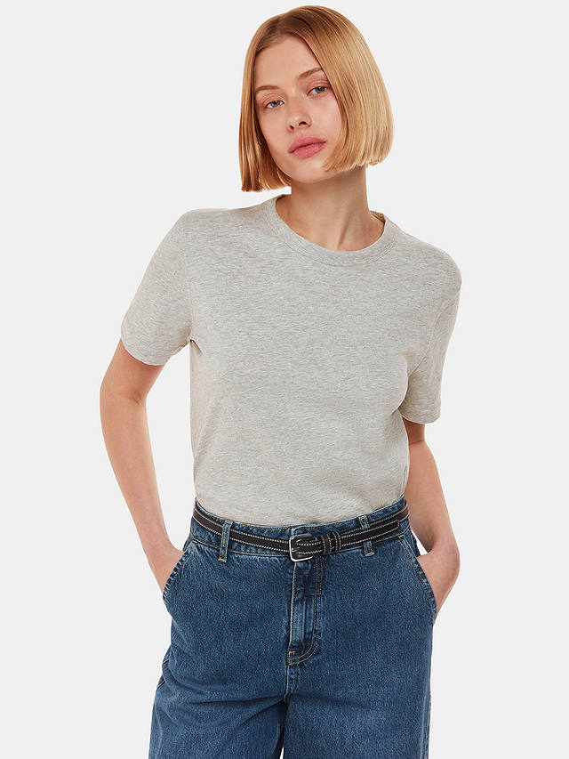 Whistles Emily Ultimate T-Shirt, Grey Marl