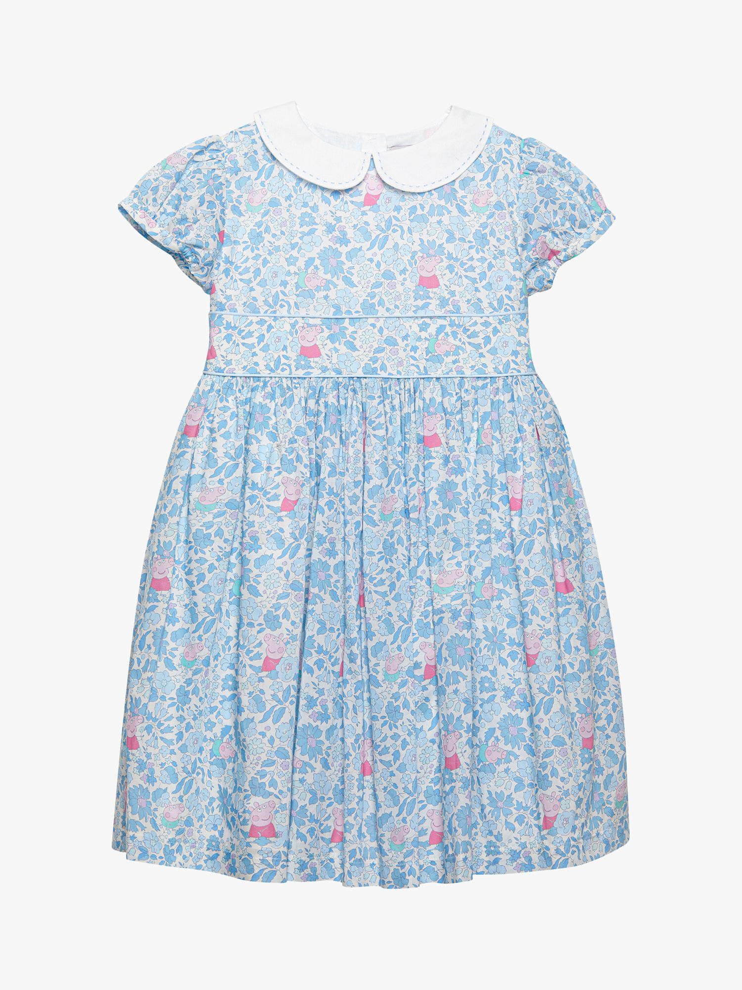 Buy Trotters Kids' Peppa Pig Meadow Dress, Blue Meadow Online at johnlewis.com