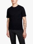 SISLEY Short Sleeve Plain T-Shirt, Black