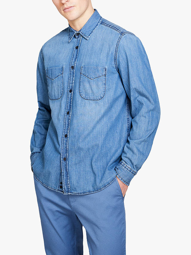 SISLEY Vintage Denim Shirt, Blue