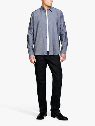 SISLEY Slim Fit Oxford Cotton Shirt, Grey