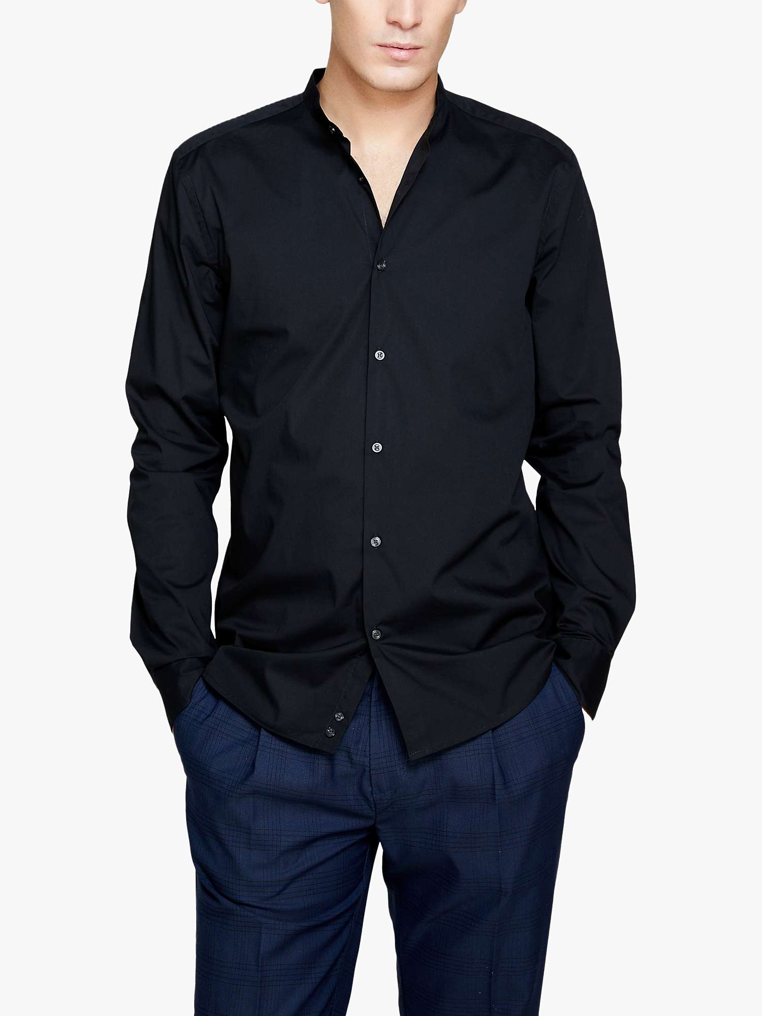 Buy SISLEY Mandarin Collar Slim Fit Shirt Online at johnlewis.com