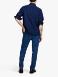 SISLEY Regular Fit Patch Pocket Shirt, Blue