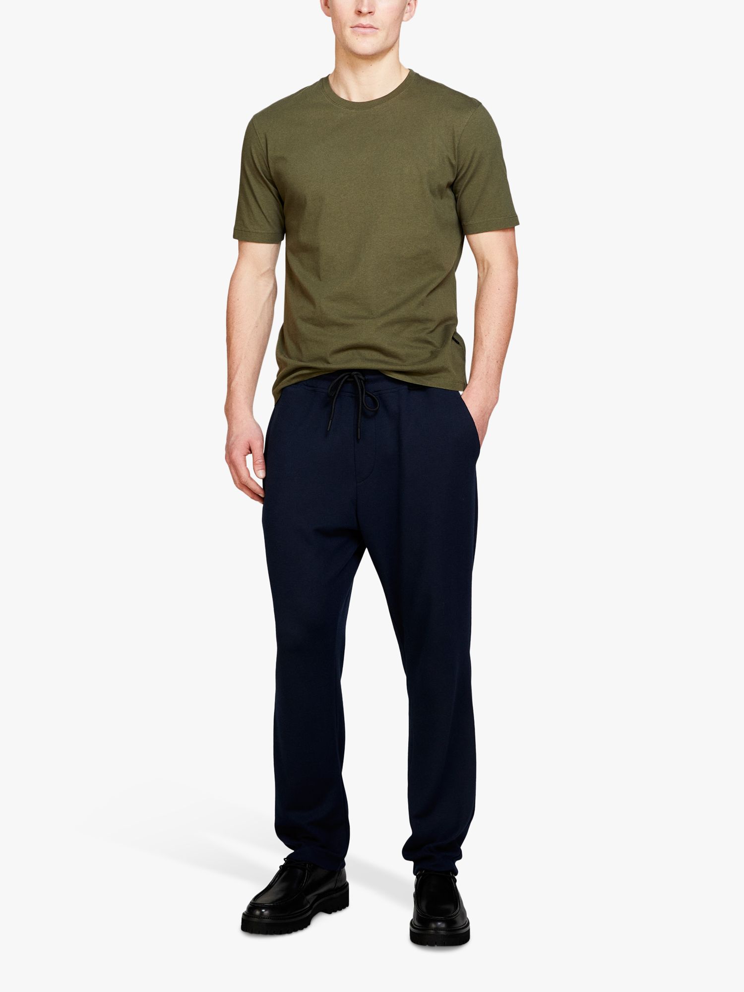 Buy SISLEY Yarn-Dyed Joggers, Blue Online at johnlewis.com