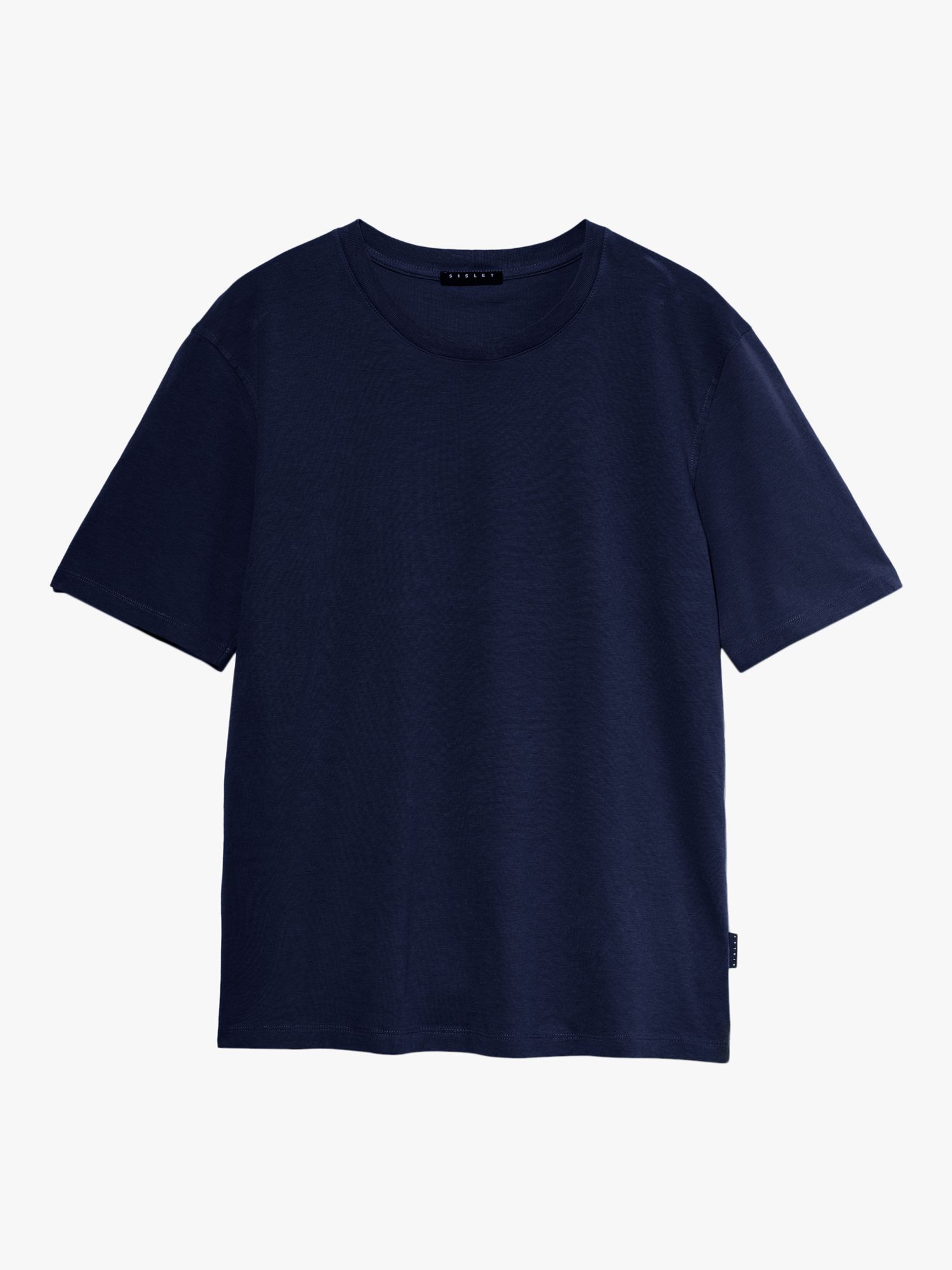 SISLEY Short Sleeve Plain T-Shirt, Blue, XXL