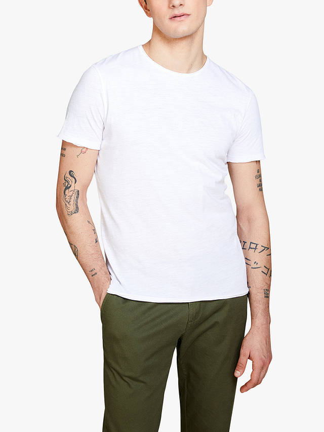 SISLEY Raw Cut Cotton T-Shirt, White