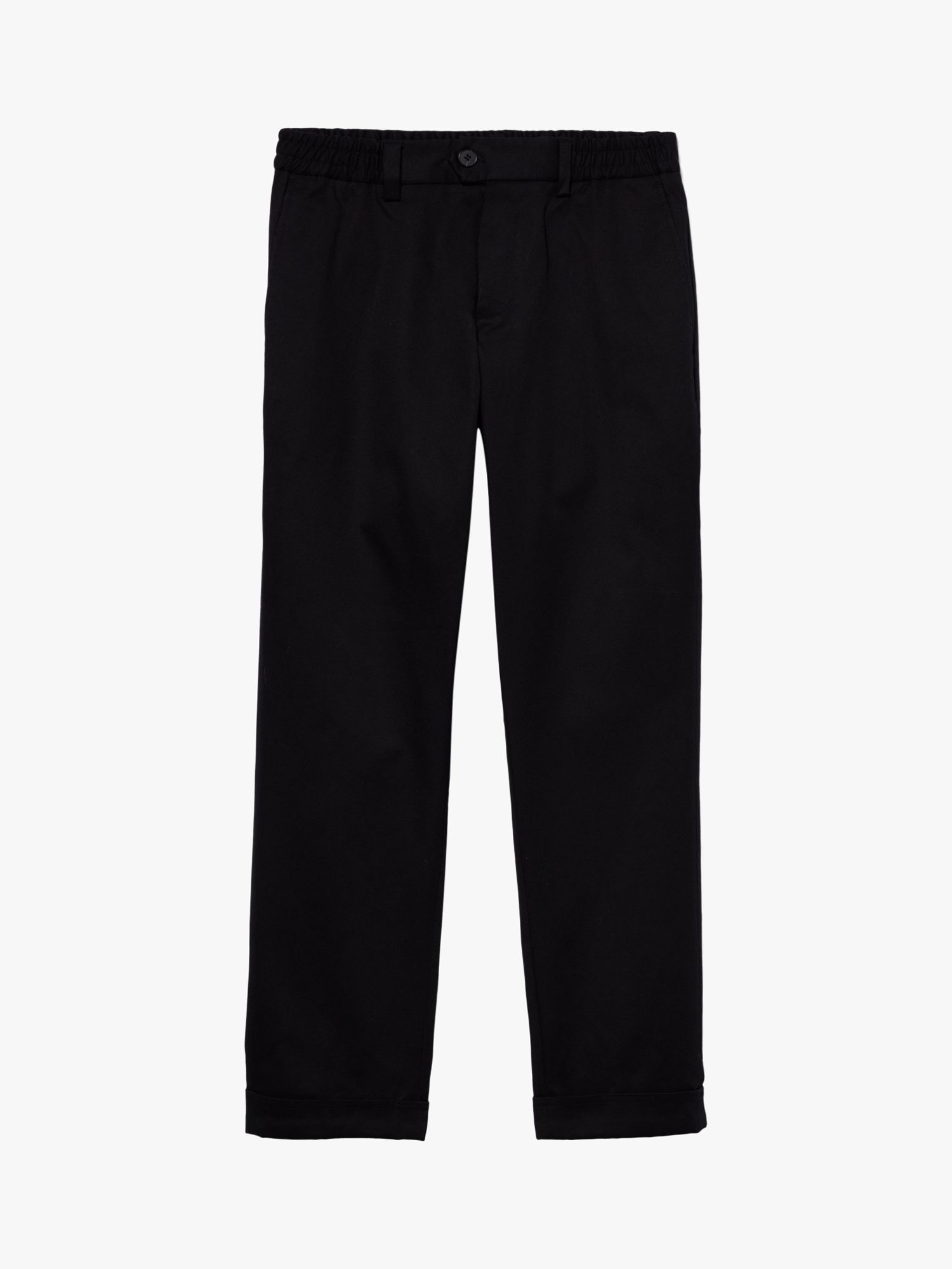 Buy SISLEY Stretch Cotton Blend Gabardine Trousers, Black Online at johnlewis.com