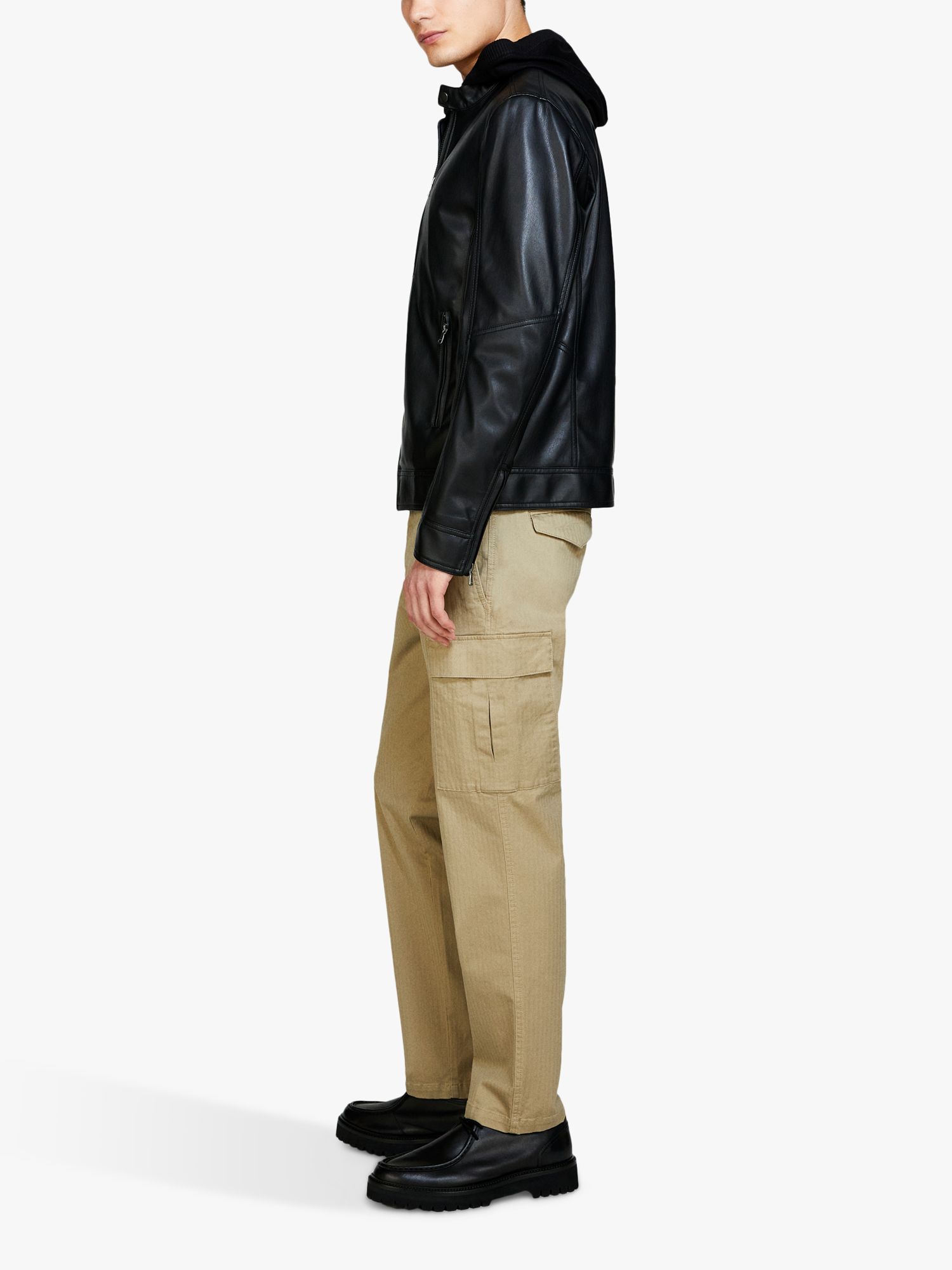 Buy SISLEY Slim Comfort Fit Stretch Trousers, Brown Online at johnlewis.com