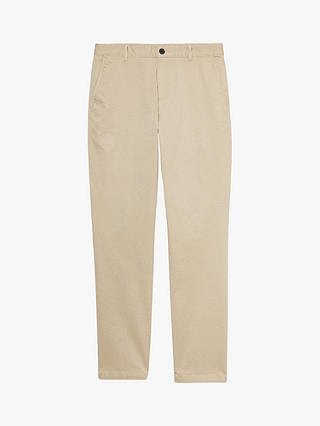 SISLEY Stretch Cotton Drill Chino Trousers, Brown