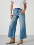 HUSH Abi Cropped Wide Leg Jeans, Mid Authentic