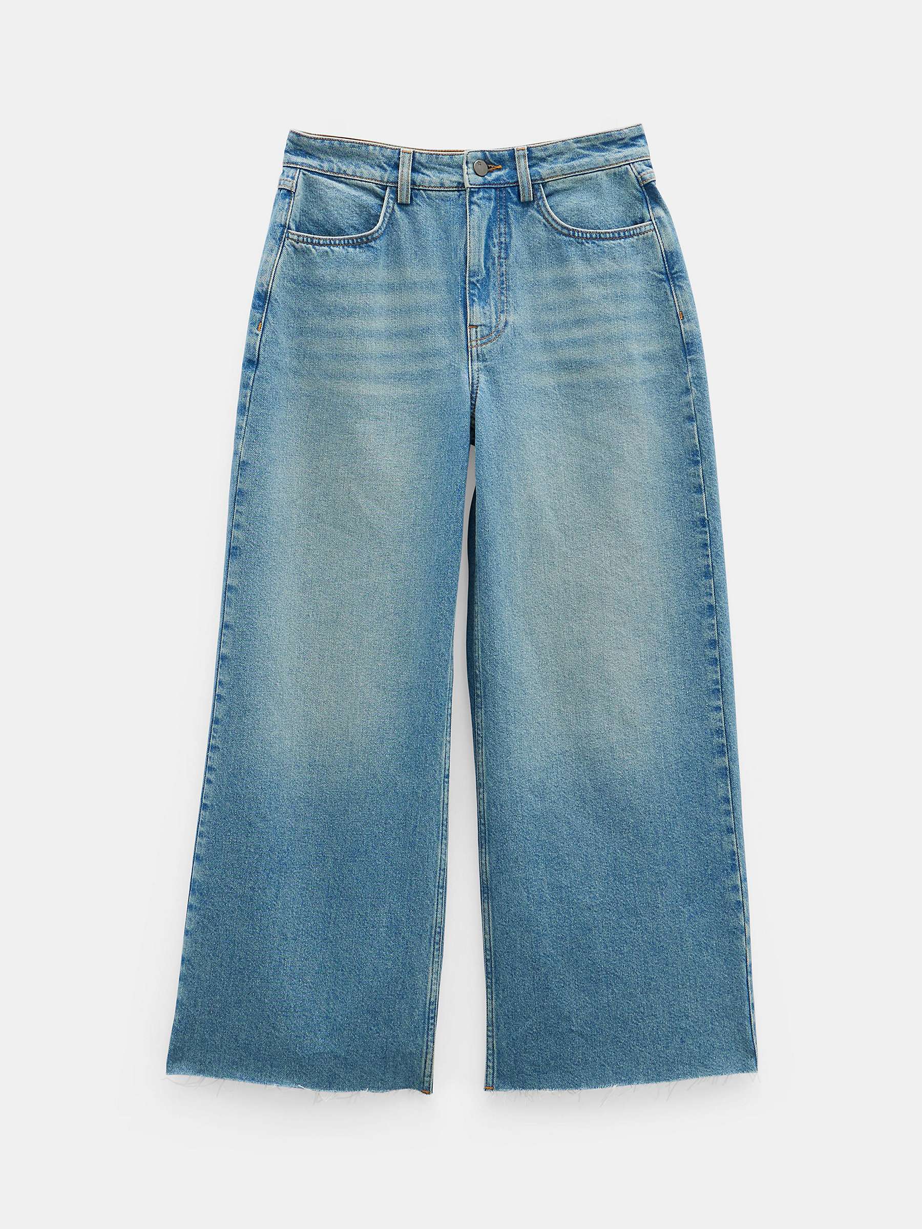 Buy HUSH Abi Cropped Wide Leg Jeans, Mid Authentic Online at johnlewis.com