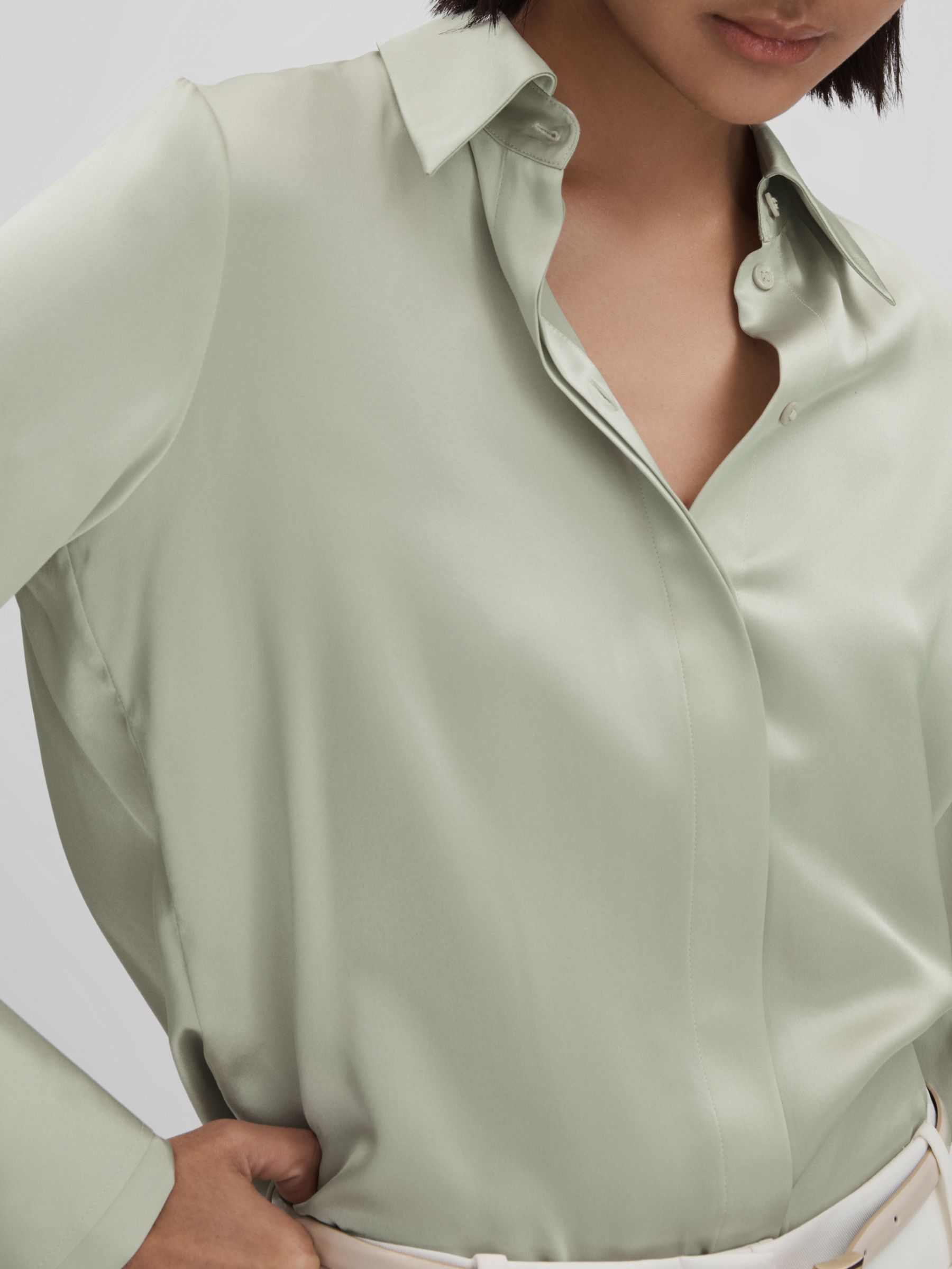 Buy Reiss Irina Silk Shirt Online at johnlewis.com