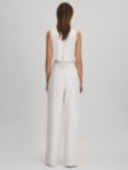 Reiss Perla Linen Blend Jumpsuit, White