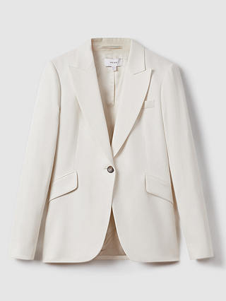 Reiss Millie Tailored Single Breasted Suit Blazer, Cream