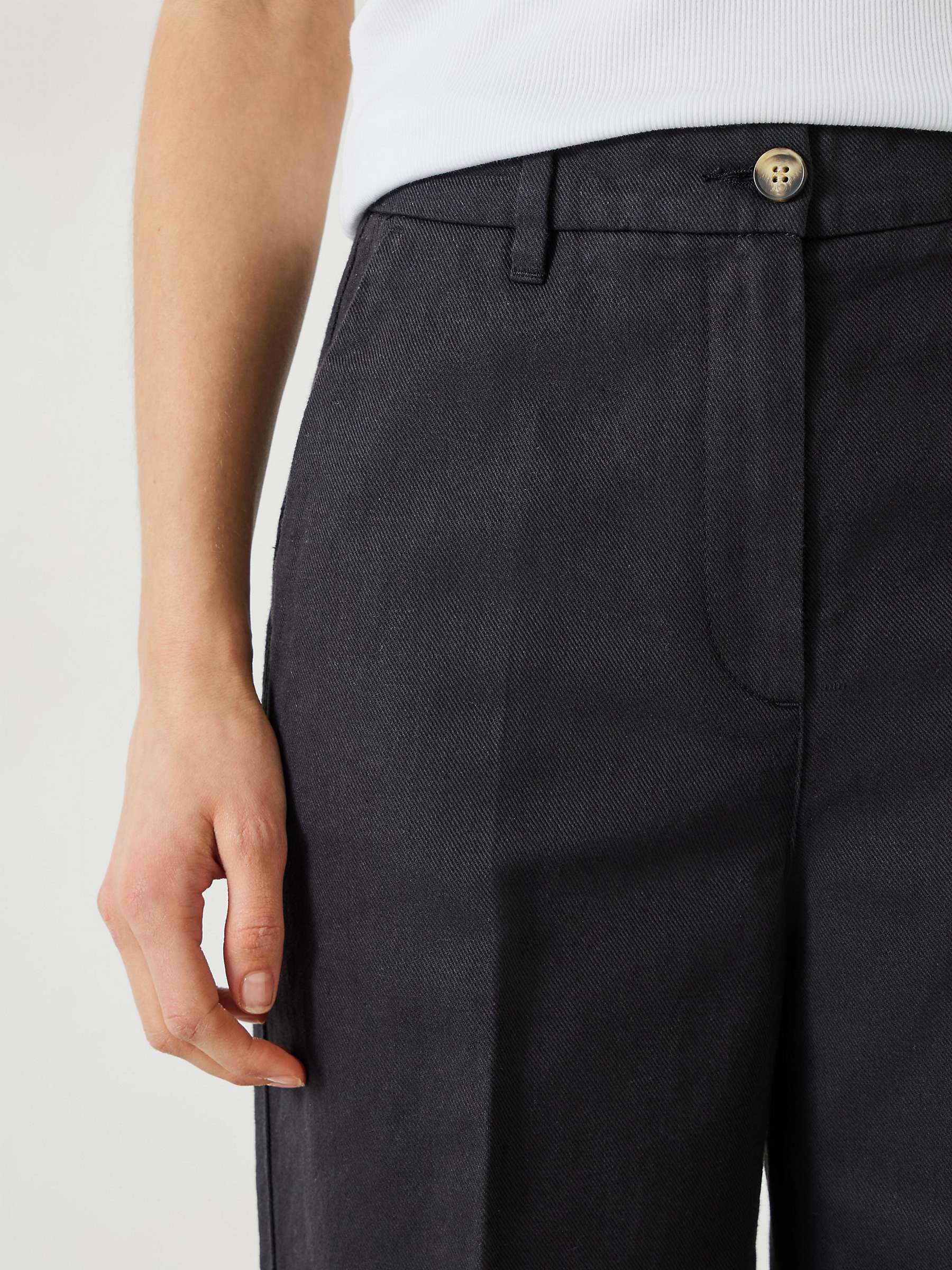 Buy HUSH Emily Linen Blend Wide Leg Trousers Online at johnlewis.com