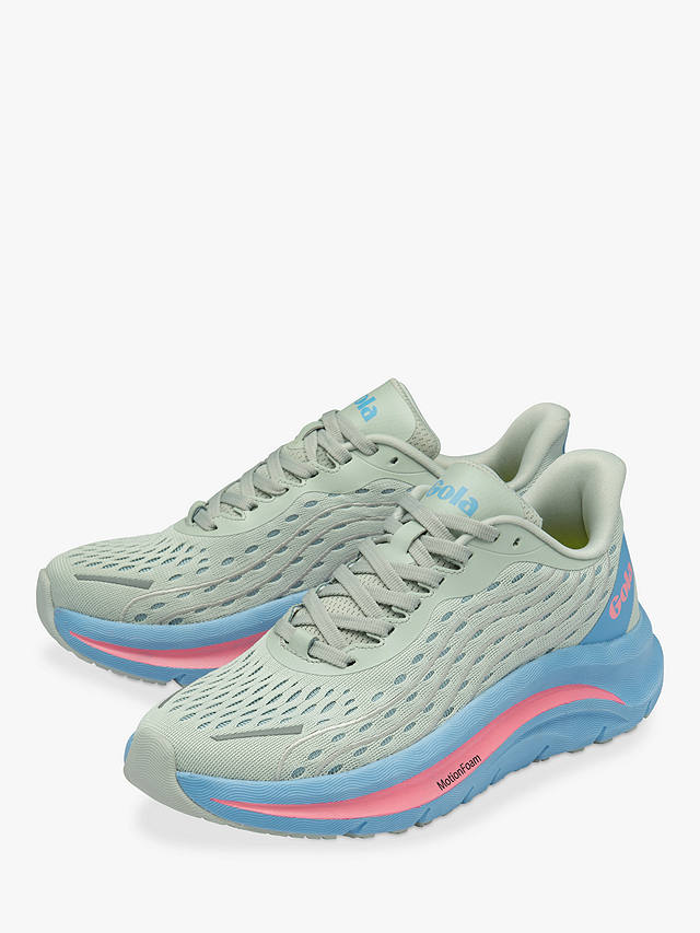 Gola Performance Alzir Speed Running Trainers, Grey/Blue/Tearose