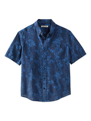 Outerknown Short Sleeve Studio Shirt, Blue