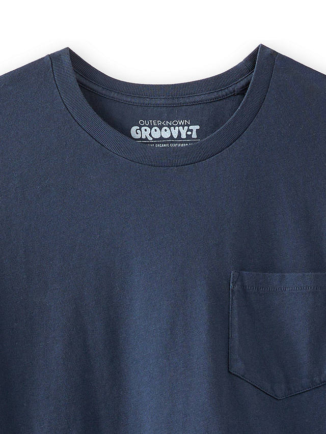 Outerknown Groovy Pocket Short Sleeve T-Shirt, Indigo