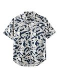 Outerknown Short Sleeve Poplin Studio Shirt, Blue/Multi