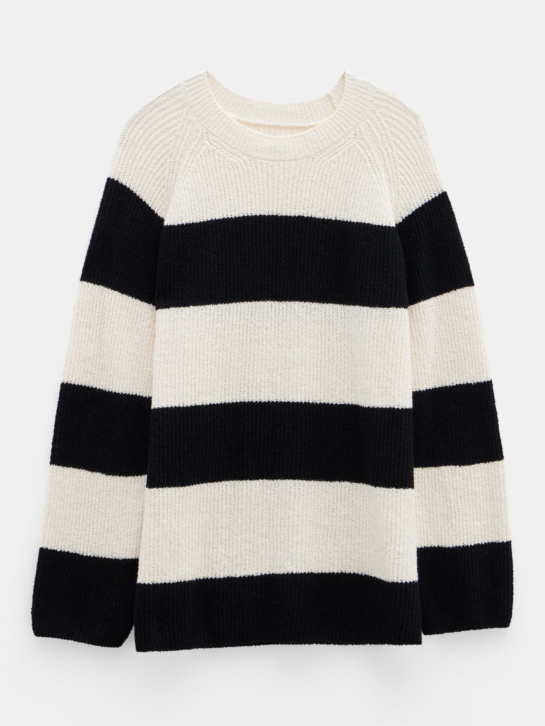 Buy HUSH Konnie Striped Knitted Jumper, Ecru/Black Stripe Online at johnlewis.com