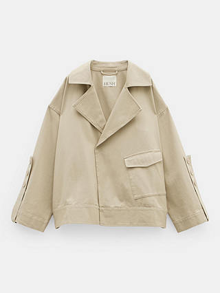 HUSH Renee Relaxed Cotton Jacket, Sand
