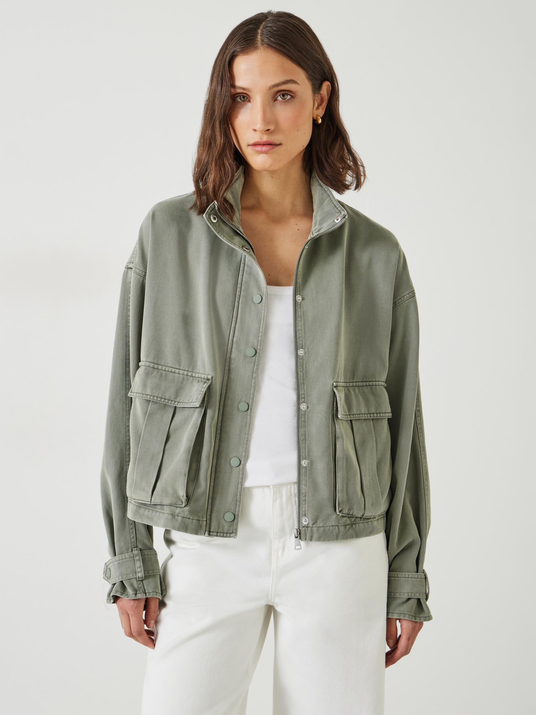 HUSH Melinda Utility Jacket, Green, 4