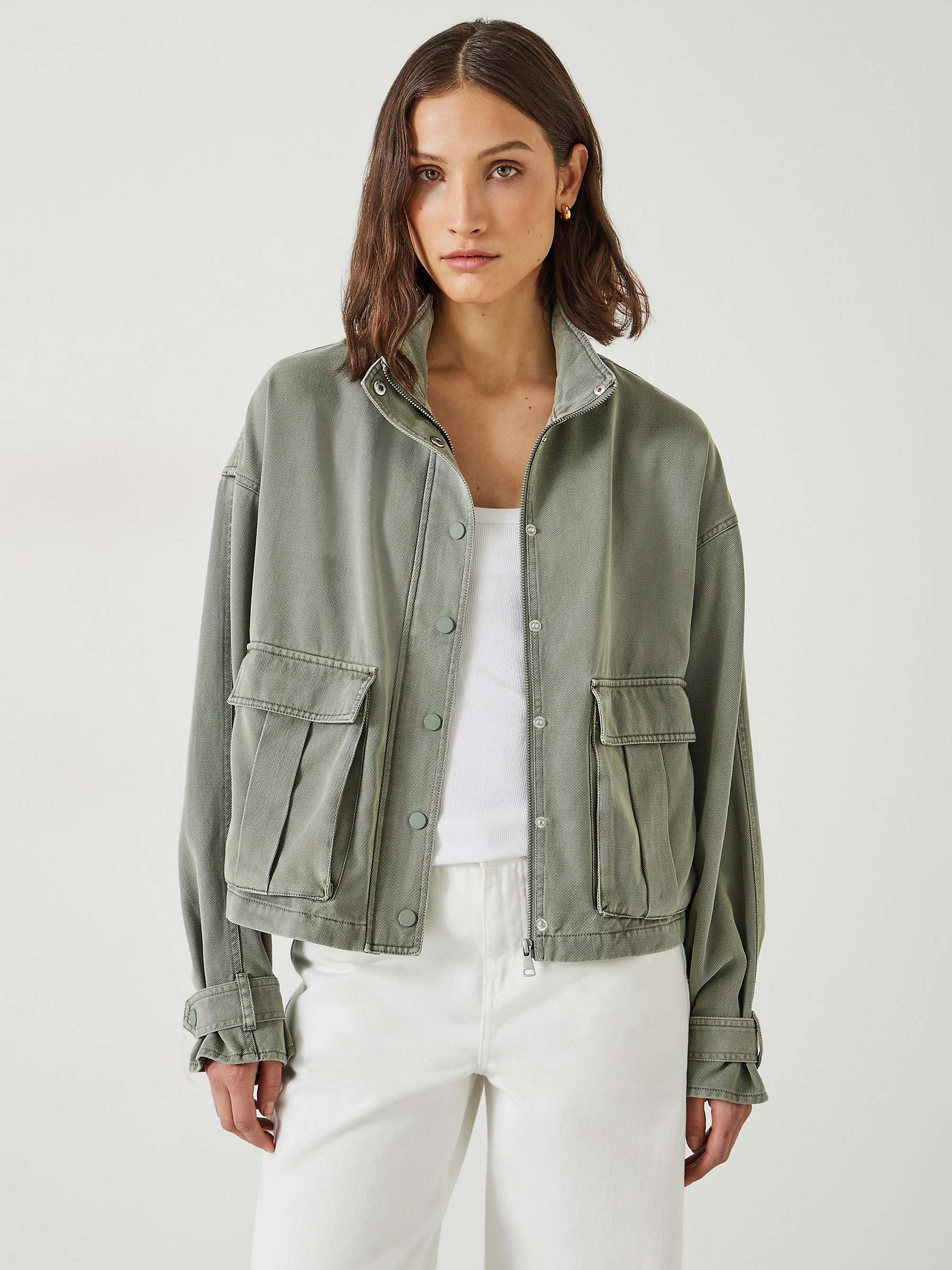 Buy HUSH Melinda Utility Jacket, Green Online at johnlewis.com