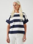 HUSH Sutton Stripe Boxy T-Shirt, White