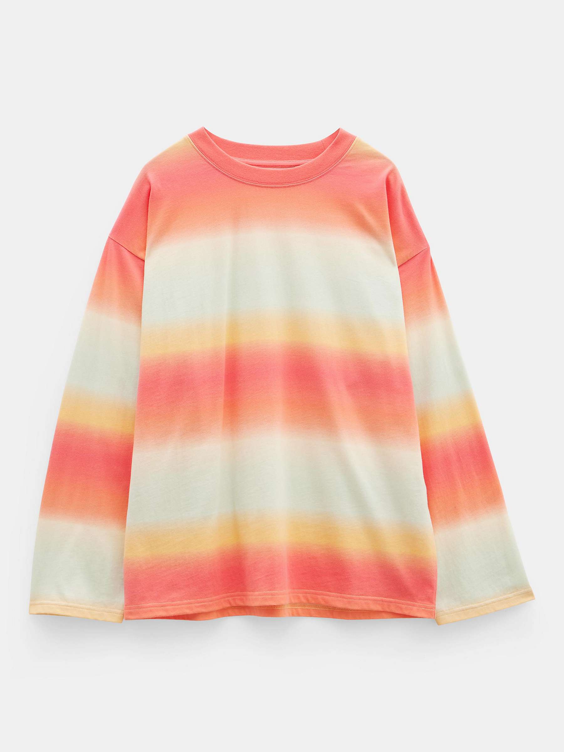 Buy HUSH Keriah Ombre Oversized T-Shirt, Orange/Multi Online at johnlewis.com