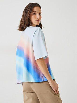 HUSH Tullie Ombre Stripe T-Shirt, Blue/Multi