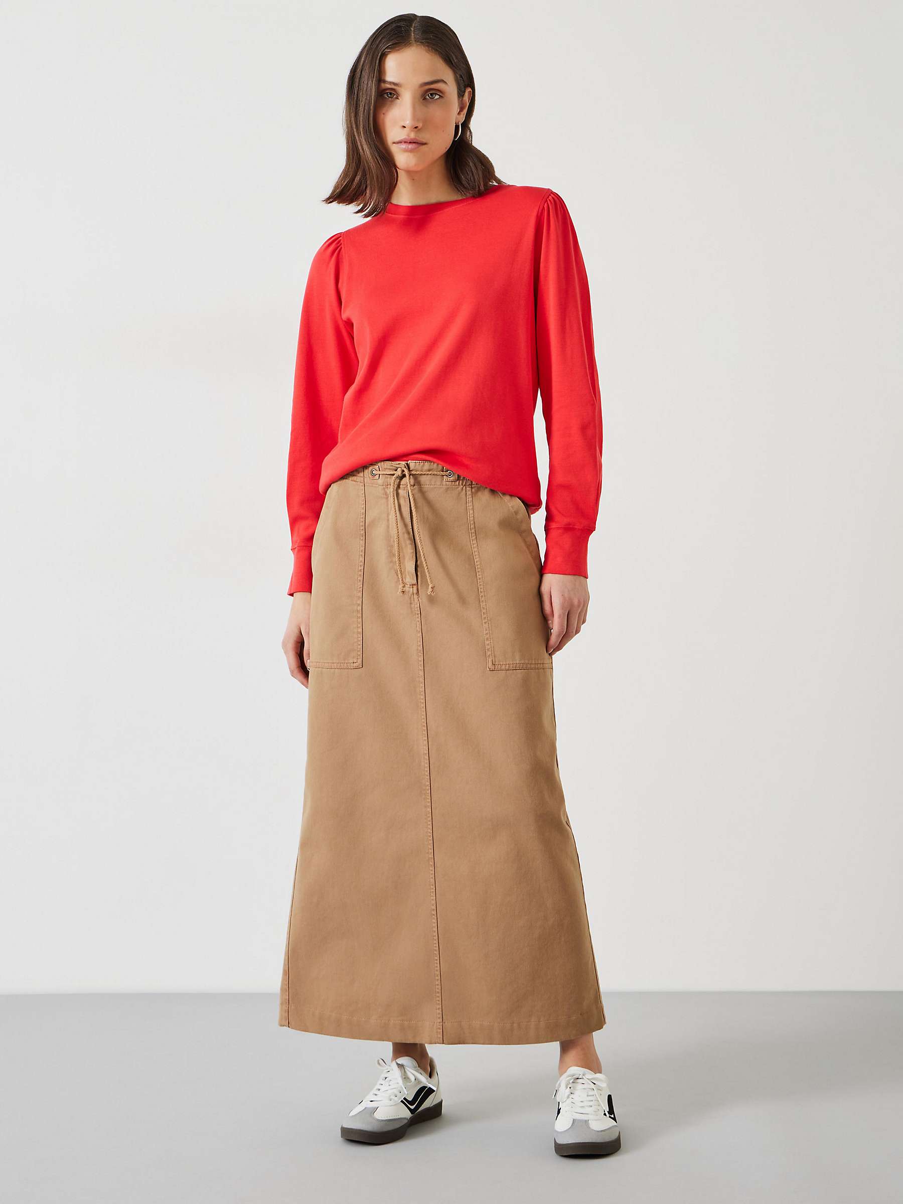 Buy HUSH Emily Puff Sleeve Cotton Jersey Top Online at johnlewis.com