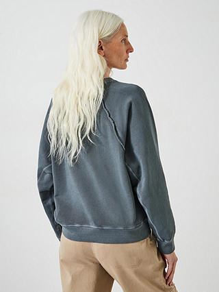 HUSH Nadine Raglan Seam Sweatshirt, Dark Slate Grey