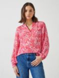 HUSH Harriet Painted Floral Blouse, Pink, Pink