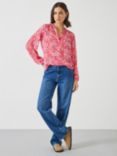 HUSH Harriet Painted Floral Blouse, Pink